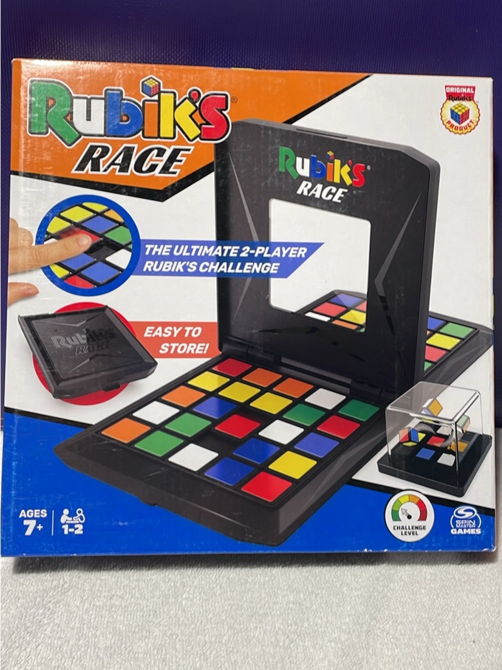 Rubik's Race 2-Player Game - Black with Multicolor Tiles